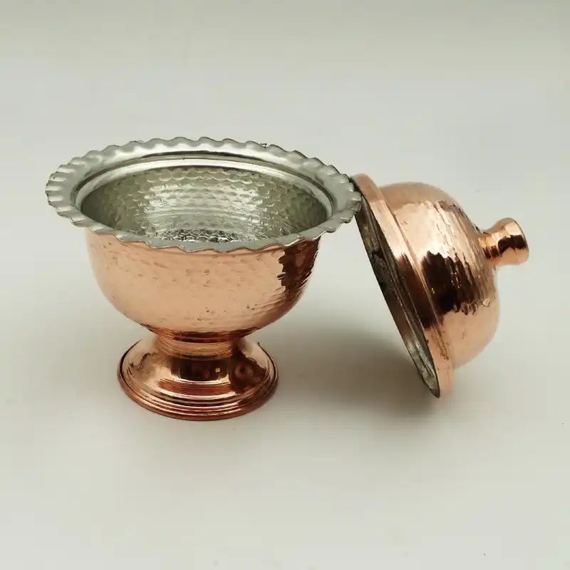 قندان مسی مدل پایه دار کد Mes 08