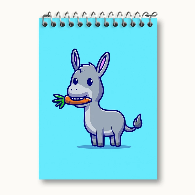 دفتر یادداشت 50 برگ خندالو مدل حیوانات بامزه خر الاغ کد 29710