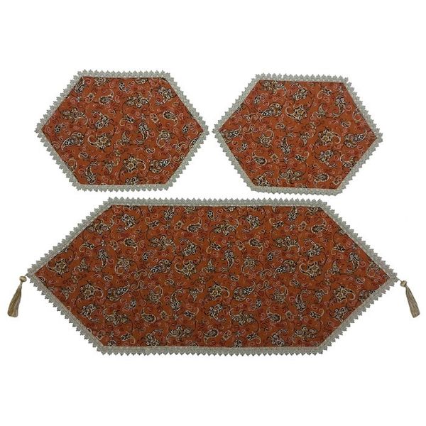 ست 3 تکه رومیزی ترمه کد SET49