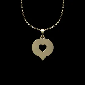 گردنبند طلا 18 عیار زنانه مدوپد مدل قلب کد N2-1-1267