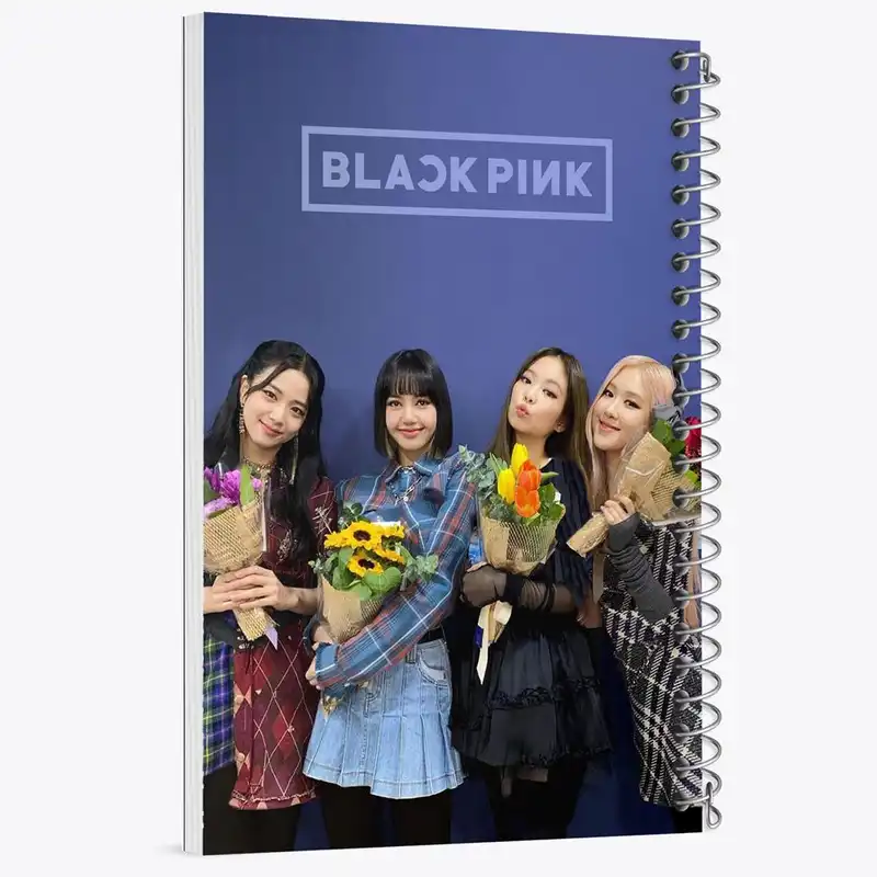 دفتر مشق 50 برگ خندالو مدل گروه بلک پینک Black Pink کد 14575