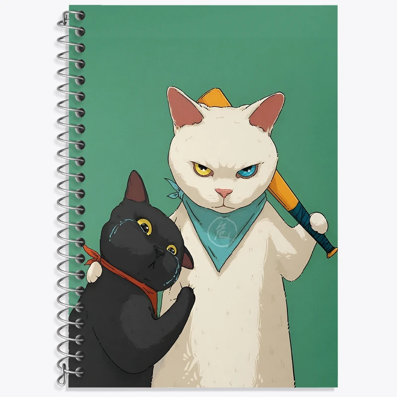 دفتر لغت 50 برگ خندالو طرح گربه های بامزه کد N4004