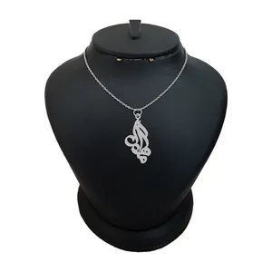 گردنبند نقره زنانه ترمه ۱ مدل ماهگل کد ma 711