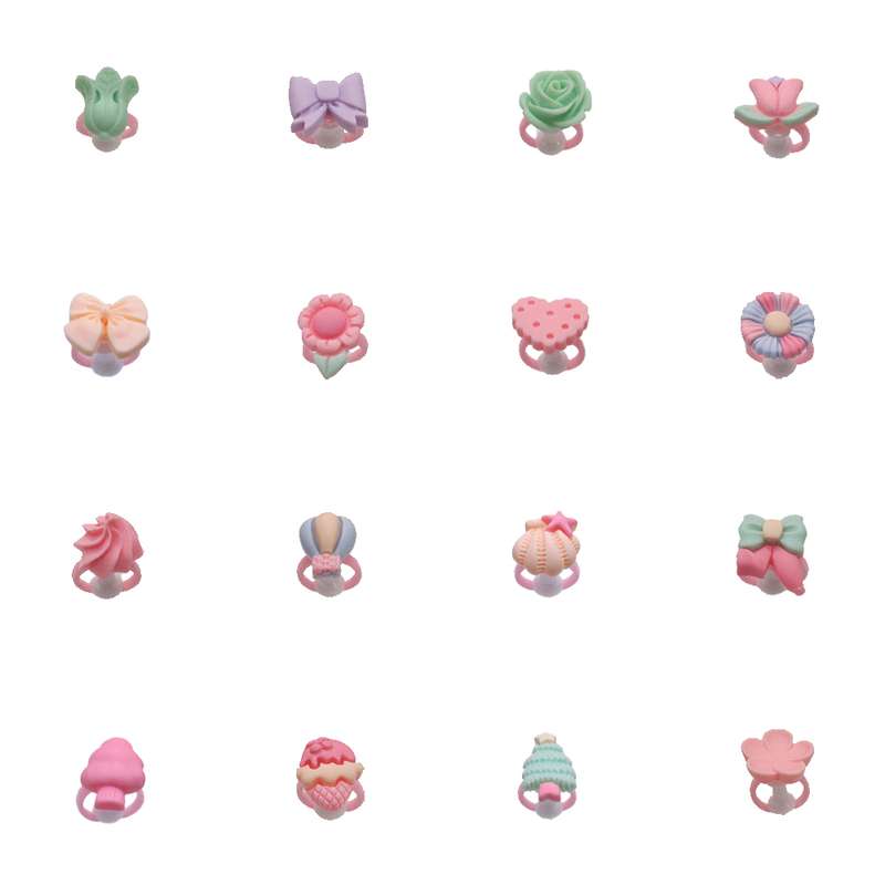 انگشتر دخترانه مدل رویایی مجموعه 16 عددی کد k4