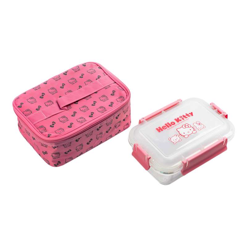 ظرف نگهدارنده غذا به همراه کیف مدل Hello Kitty کد 890