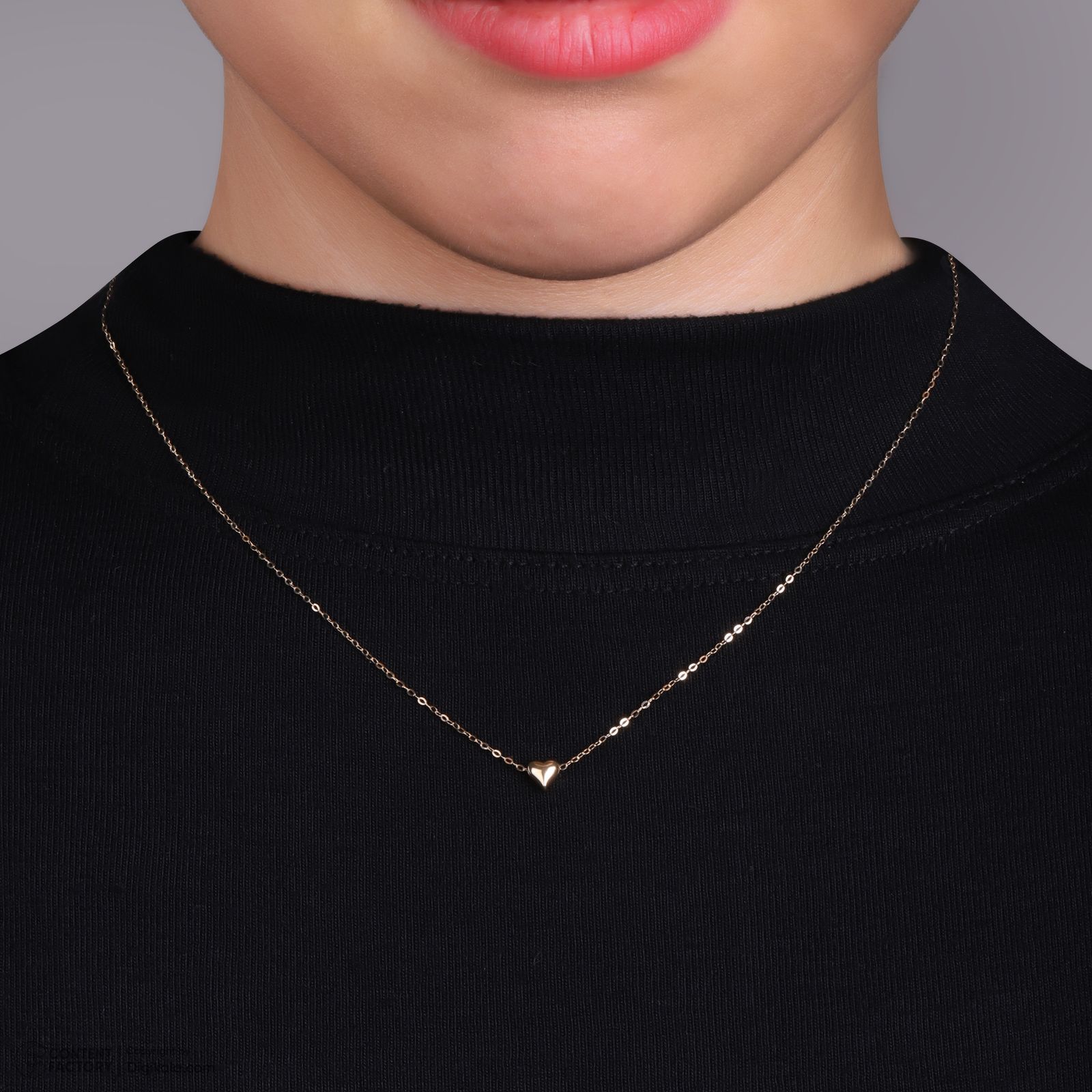 گردنبند طلا 18 عیار زنانه با زنجیر حلقه‌ای (فلامینگو) روبی آرت گالری مدل 312382 -  - 9