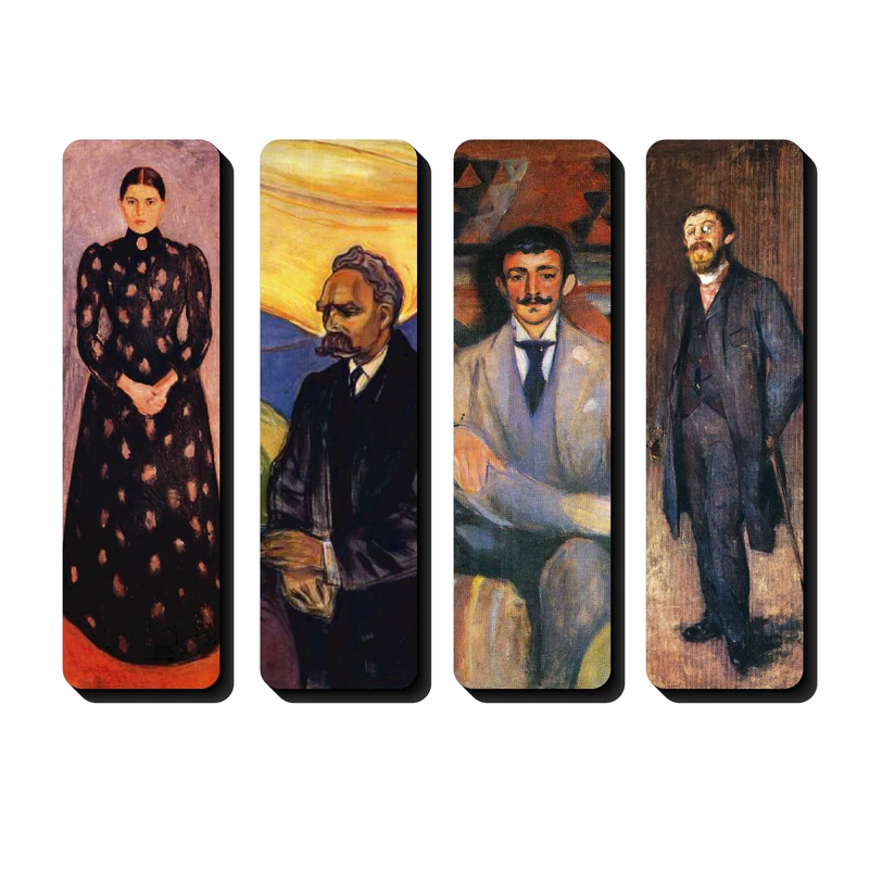 نشانگر کتاب مدل نقاشی های ادوارد مونک کد KLMX-ED222 مجموعه 4 عددی