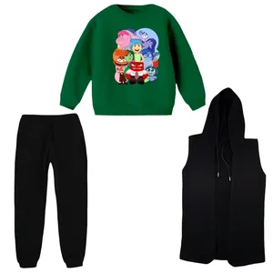 ست 3 تکه لباس راحتی بچگانه مدل درون و بیرون کد 02    