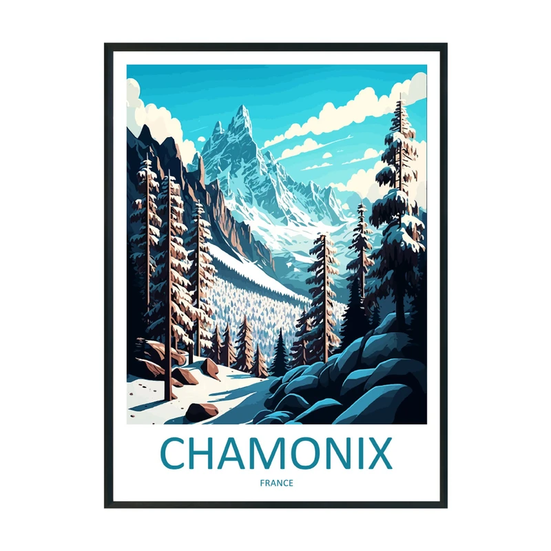 پوستر مدل چامونیکس فرانسه