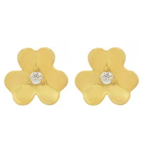 گوشواره طلا 18 عیار زنانه طلای مستجابی مدل گل کد 670155