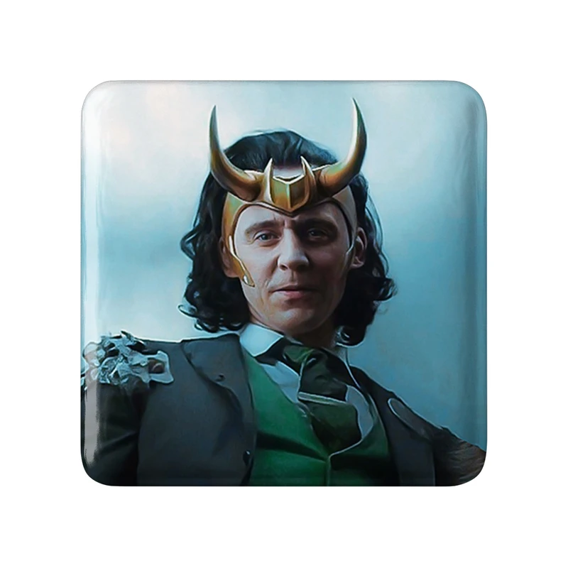 مگنت خندالو طرح لوکی مارول Marvel  مدل مربعی کد 19393