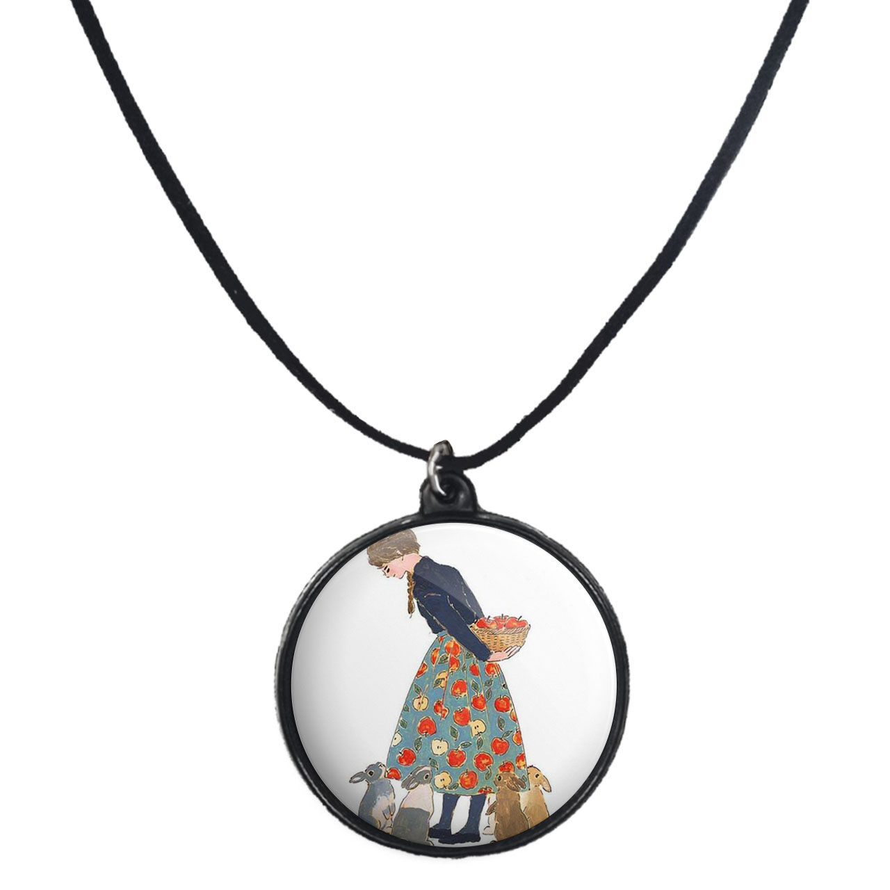 گردنبند پرمانه طرح دخترونه کد pmb.4689 مدل دو طرفه