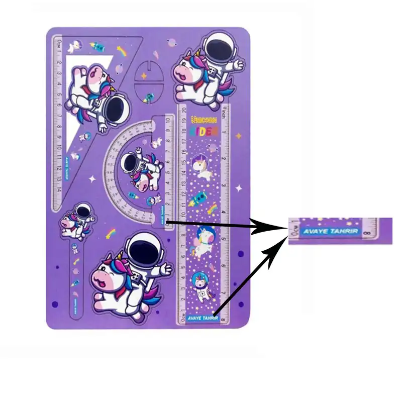 خط کش آوای تحریر مدل فضانورد مجموعه 5 عددی