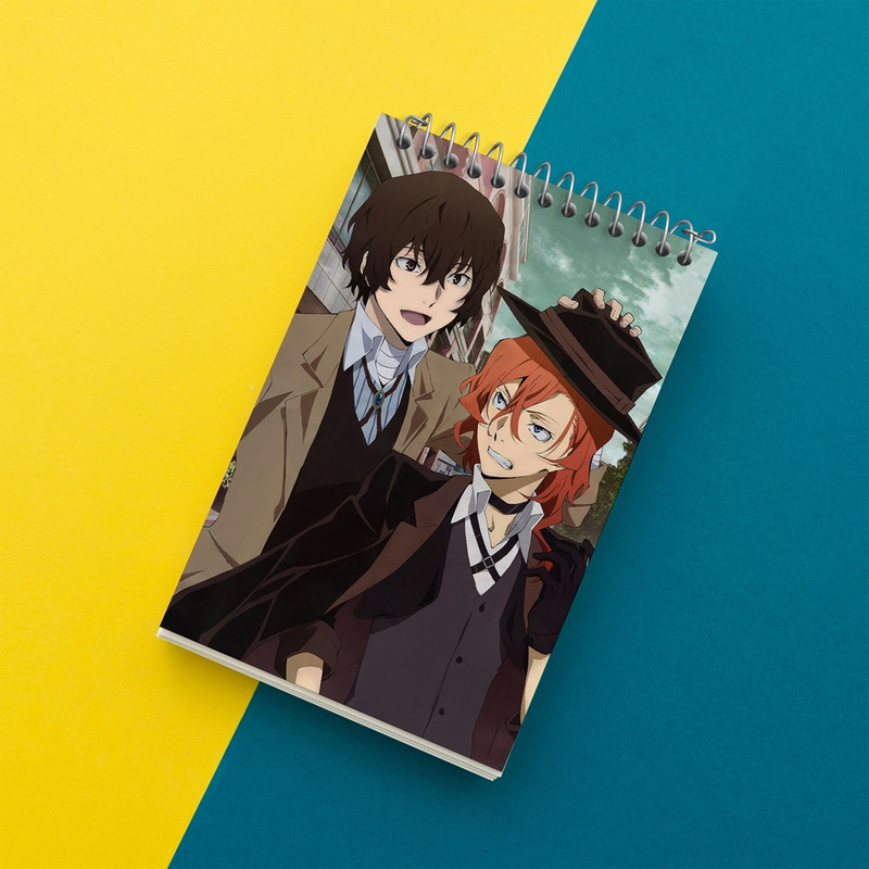 دفتر یادداشت 50 برگ خندالو مدل دازای اوسامو انیمه سگ های ولگرد بانگو کد 13674