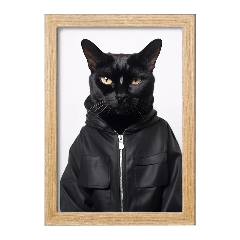 تابلو خندالو طرح گربه سیاه کد F3113