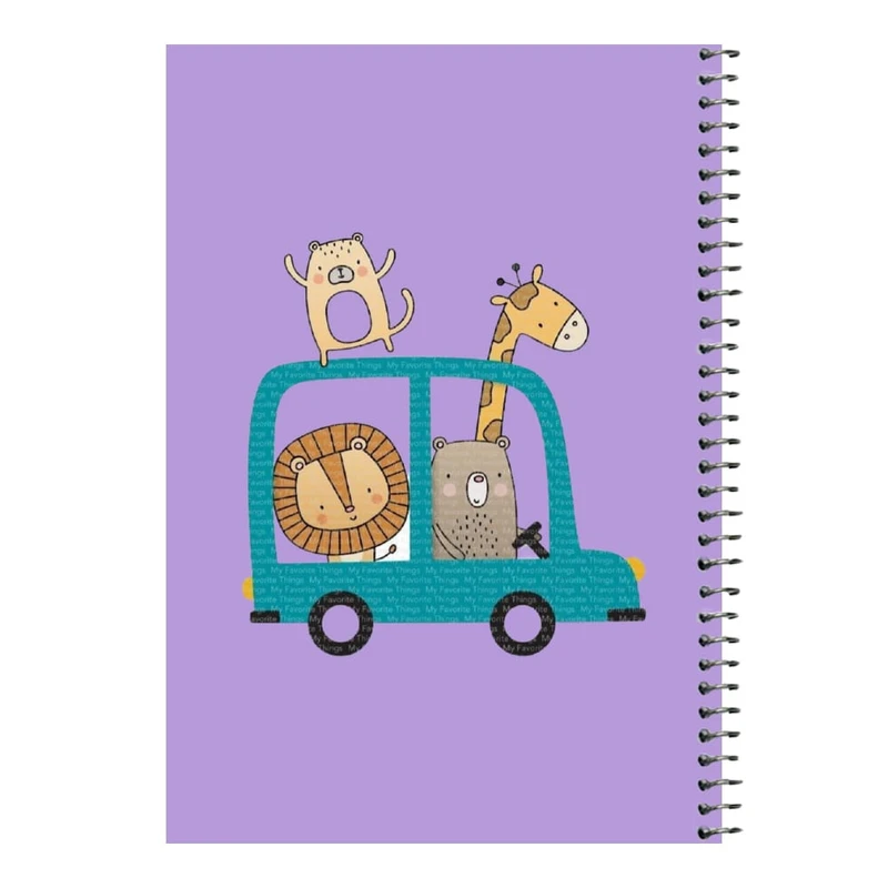 دفتر مشق 80 برگ اس جی مدل ماشین حیوانات   