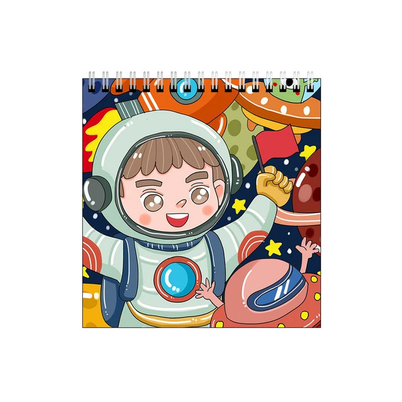 دفتر طراحی طرح پسر و موجودات فضایی کد 3638874