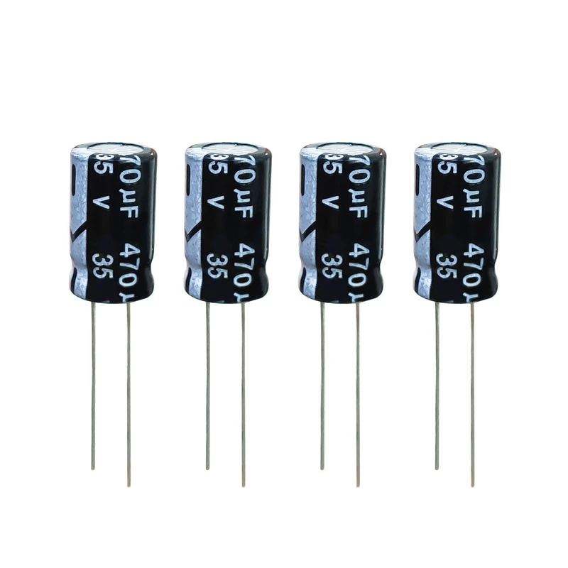 خازن الکترولیت 470 میکروفاراد 35 ولت جی دبلیو کو مدل TEC-47035 بسته 4 عددی