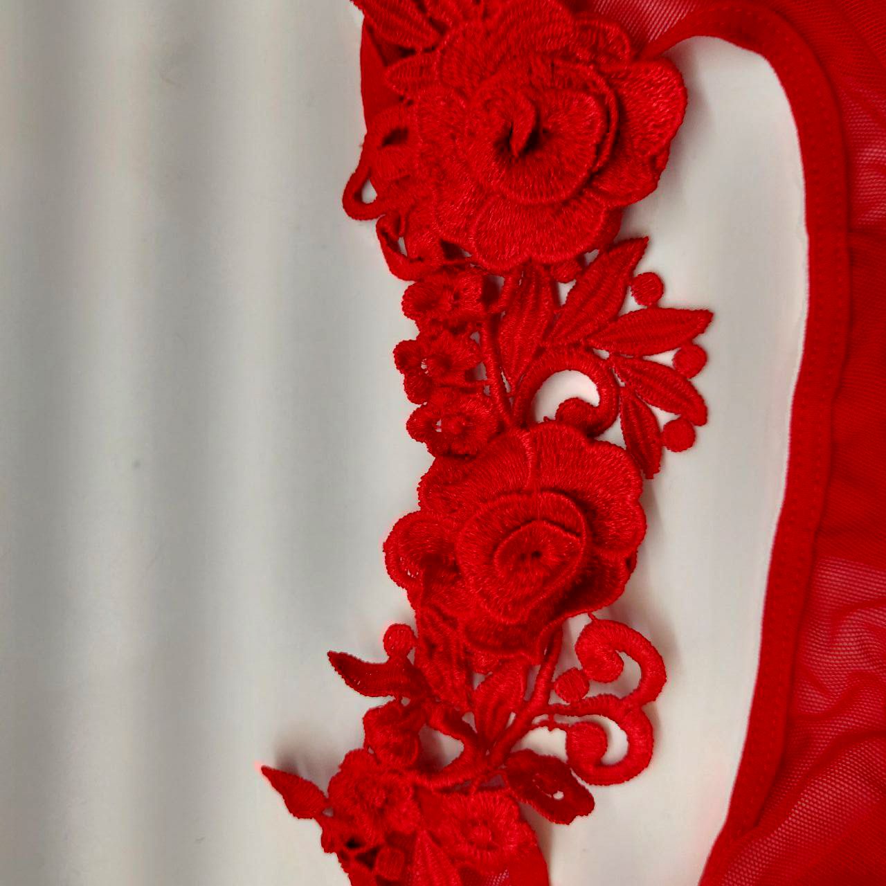 ست شورت و سوتین زنانه مکسوریا مدل انبرودی گلدانتل کد NKU MAX 02201 - - 6