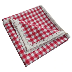 رومیزی نساجی دُر هنر یزد مدل چهارخانه cotton سایز 90x90 سانتی متر