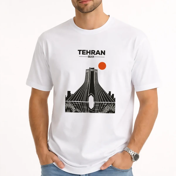 تی‌شرت آستین کوتاه مردانه مدل تهران کد 1001