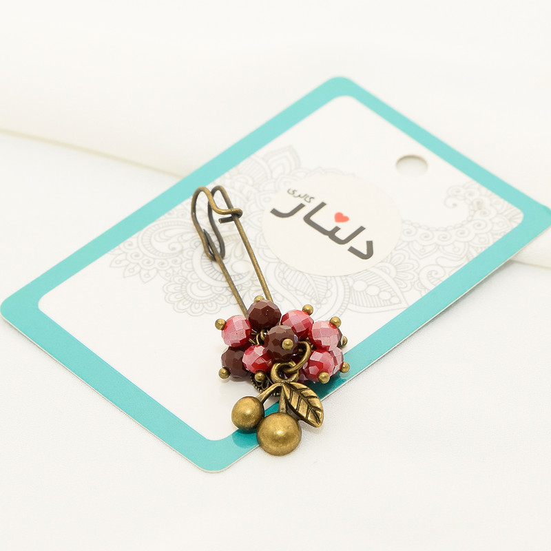 سنجاق سینه زنانه دلنار گالری مدل گیلاس