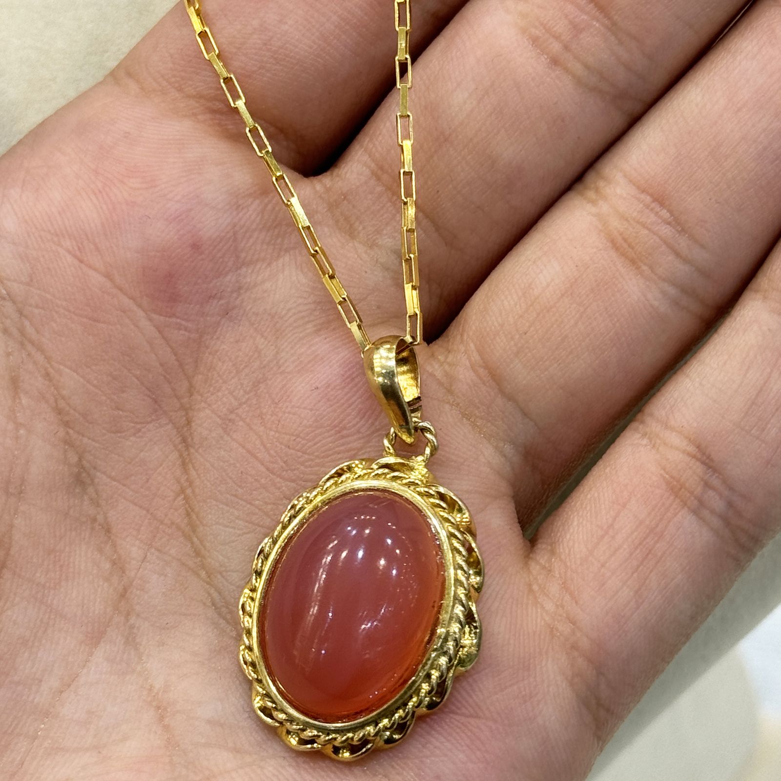 گردنبند نقره زنانه مدل دستساز عقیق 0-24 - - 4