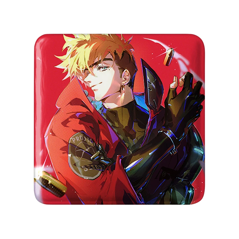 مگنت خندالو طرح وش انیمه تریگان (Trigun) مدل مربعی کد 36236