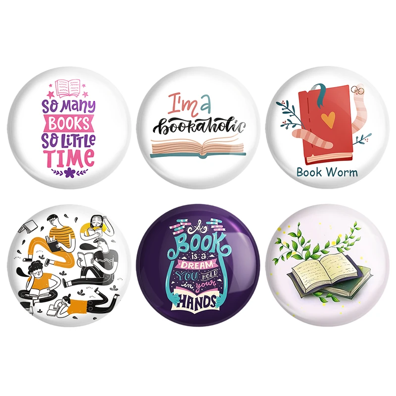 مگنت خندالو طرح کتاب BOOK کد 1657A مجموعه 6 عددی