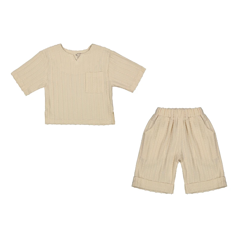 ست تی‌شرت آستین کوتاه و شلوارک پسرانه تیتیش مدل 2471686