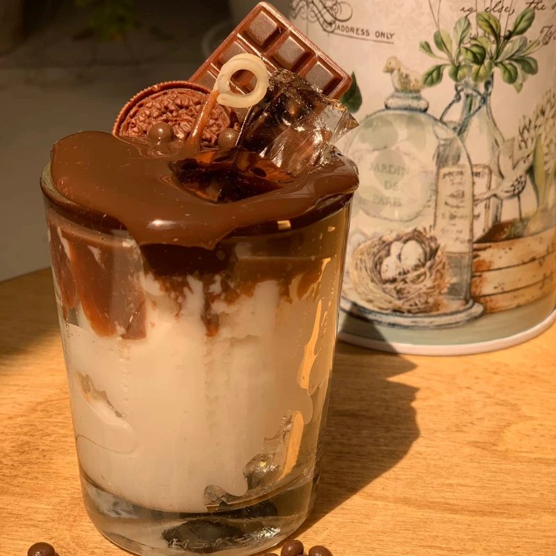 شمع دست ساز طرح آیس لته مدل T1036