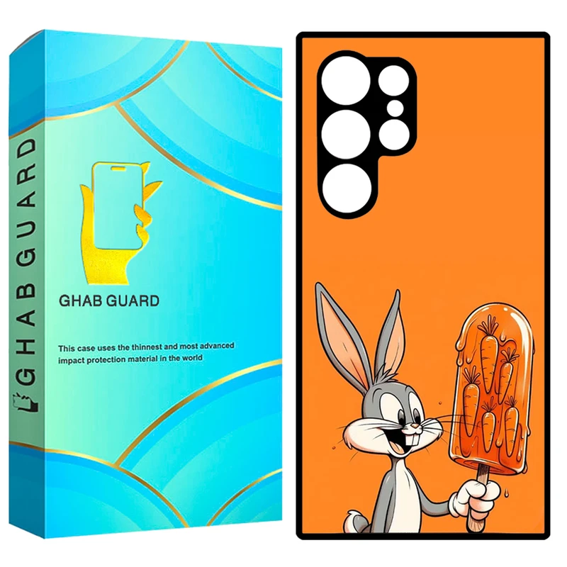 کاور قاب گارد طرح خرگوش مدل GCHPS23U مناسب برای گوشی موبایل سامسونگ Galaxy S23 Ultra 5G