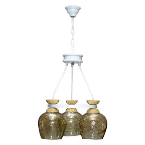 لوستر سه شعله  چشمه نور کد G687/3-WT