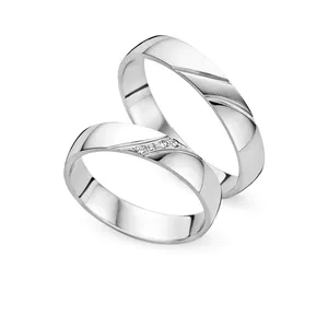 ست انگشتر نقره زنانه و مردانه روژه مدل DSRS006S