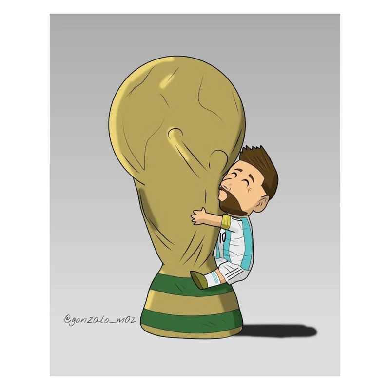 استیکر پارچه و لباس پاد آفرین مدل فوتبالی لیونل مسی آرژانتین جام جهانی کد 2724