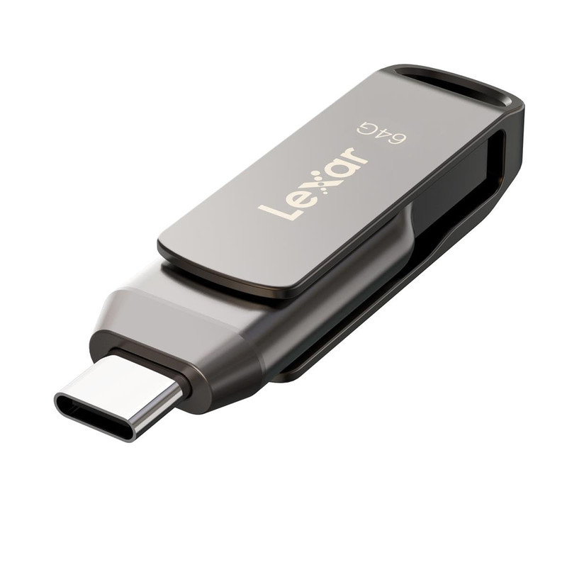 فلش مموری لکسار مدل JumpDrive® Dual Drive D400 USB 3.1 Type-C ظرفیت 64 گیگابایت
