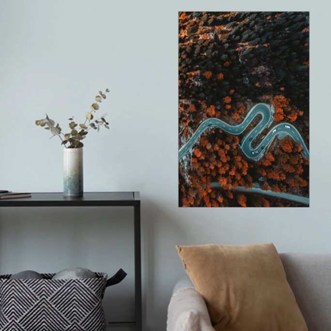 پوستر گوفی مدل والپیپر جاده جنگلی زیبا طرح طبیعت و گردشگری Nature Jungle Road 4K کد MAR54