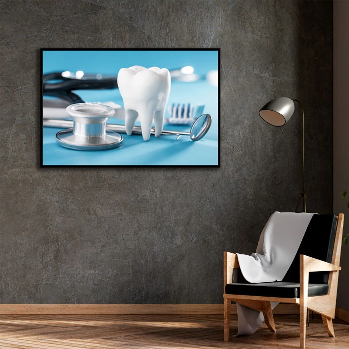 تابلو بکلیت طرح دندونپزشکی مدل B-D2170 فریم مشکی