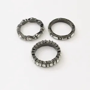 انگشتر زنانه سیکس مدل AS199 مجموعه سه عددی 