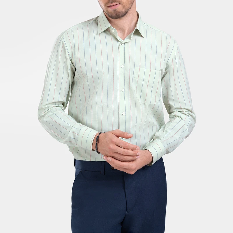 پیراهن آستین بلند یقه کراواتی مردانه ام کی مدل 1803