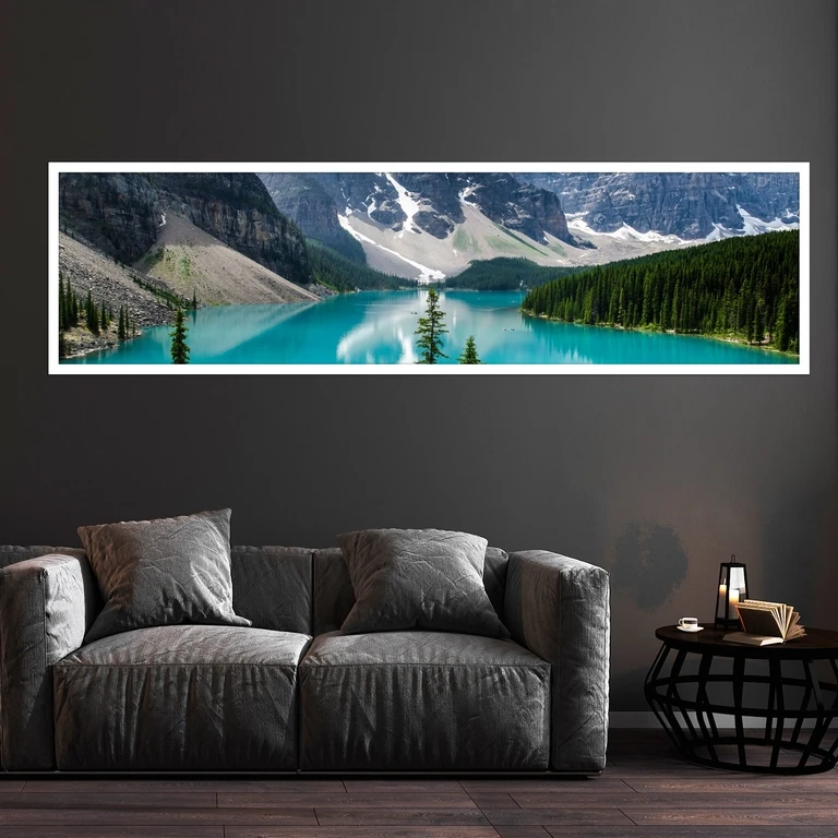 تابلو بکلیت طرح طبیعت منظره دریاچه مدل کشیده W-7676