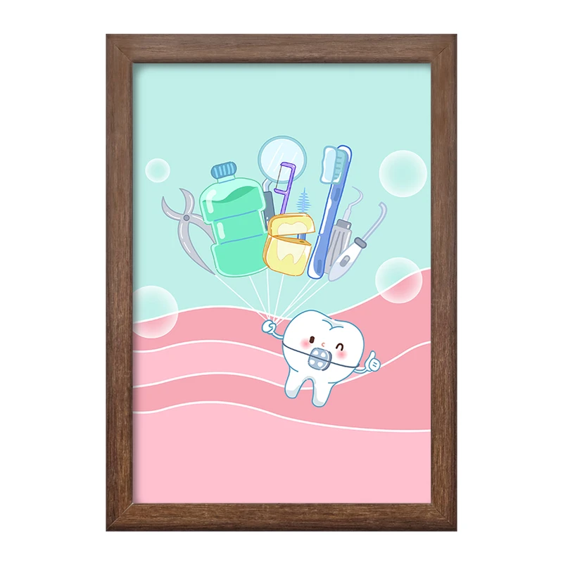 تابلو خندالو طرح دندان و دندان پزشکی کودکانه کد 36717