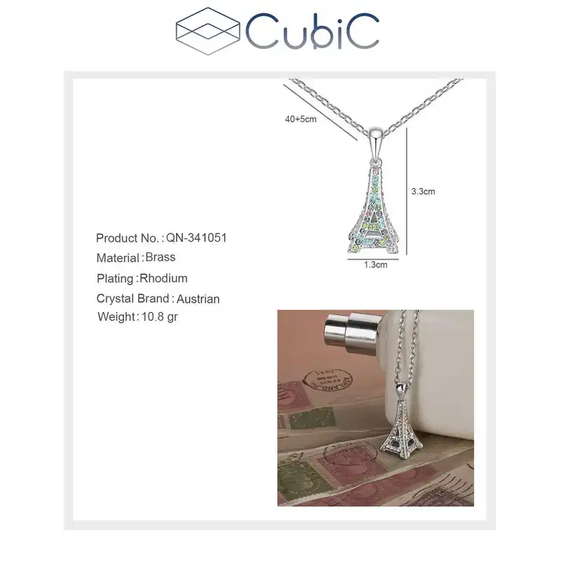 گردنبند زنانه کوبیک مدل QN-341050