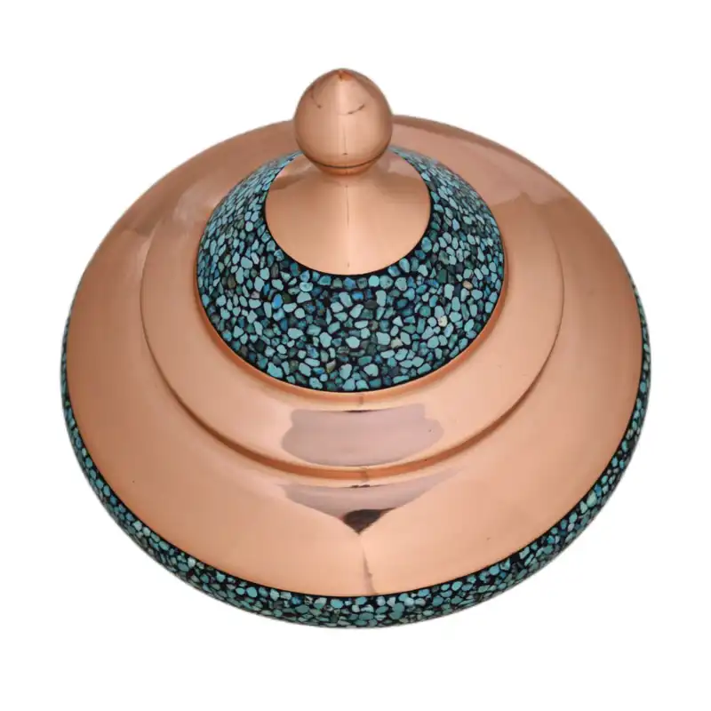 قندان فیروزه کوبی مدل سفینه ای کد 25