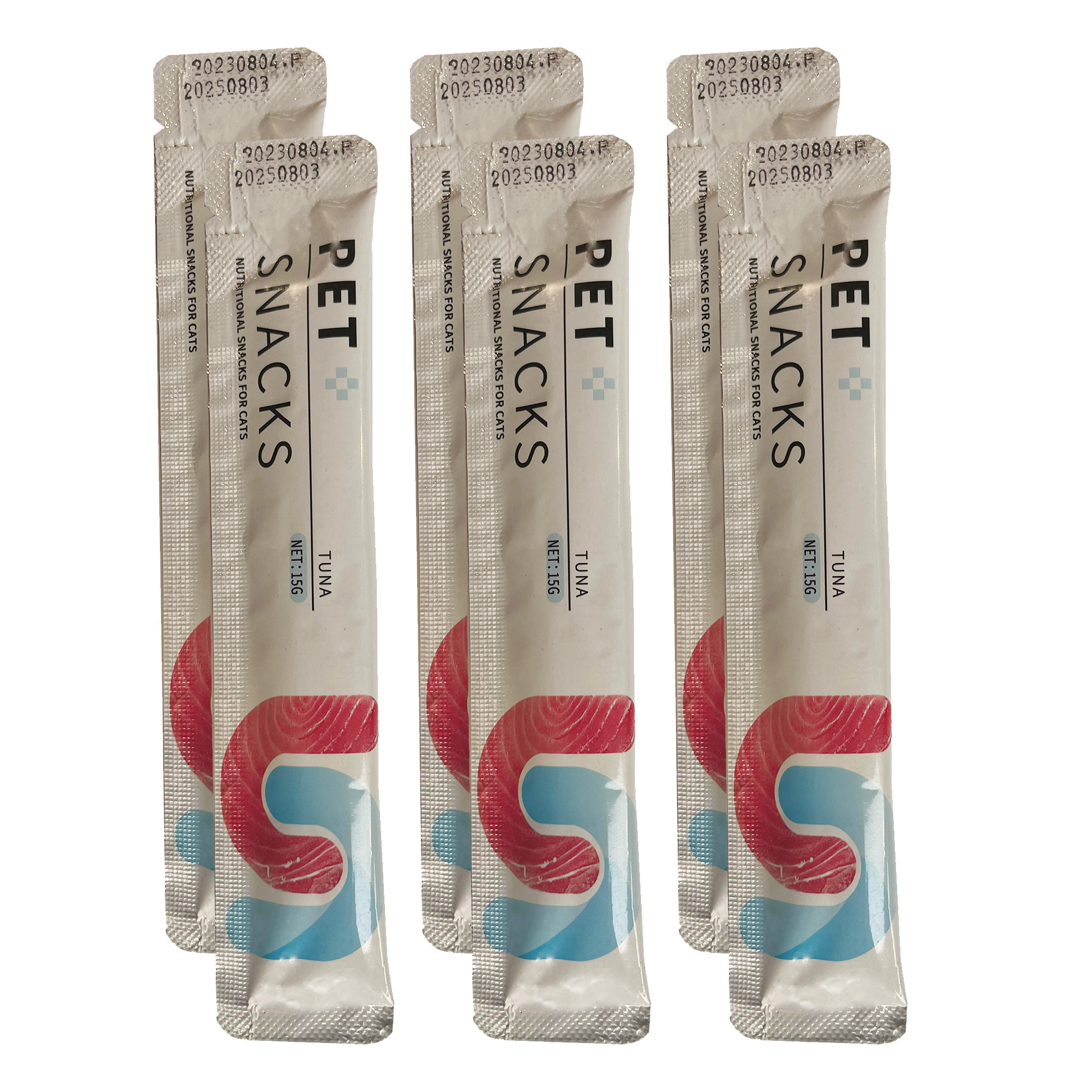 بستنی گربه مدل پت اسنک ماهی تن وزن 15 گرم مجموعه 6 عددی