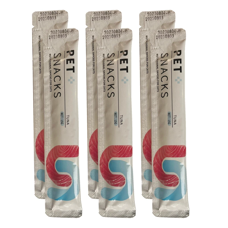 بستنی گربه مدل پت اسنک ماهی تن وزن 15 گرم مجموعه 6 عددی