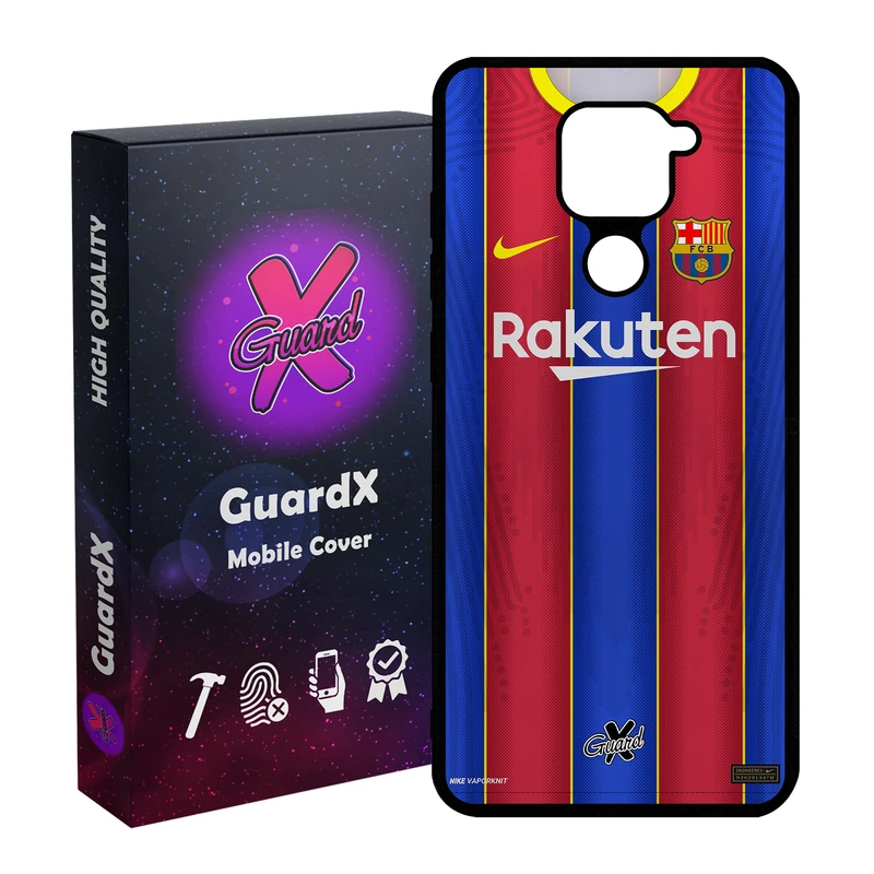 کاور گارد ایکس طرح بارسلونا مدل Glass10228 مناسب برای گوشی موبایل شیائومی Redmi Note 9