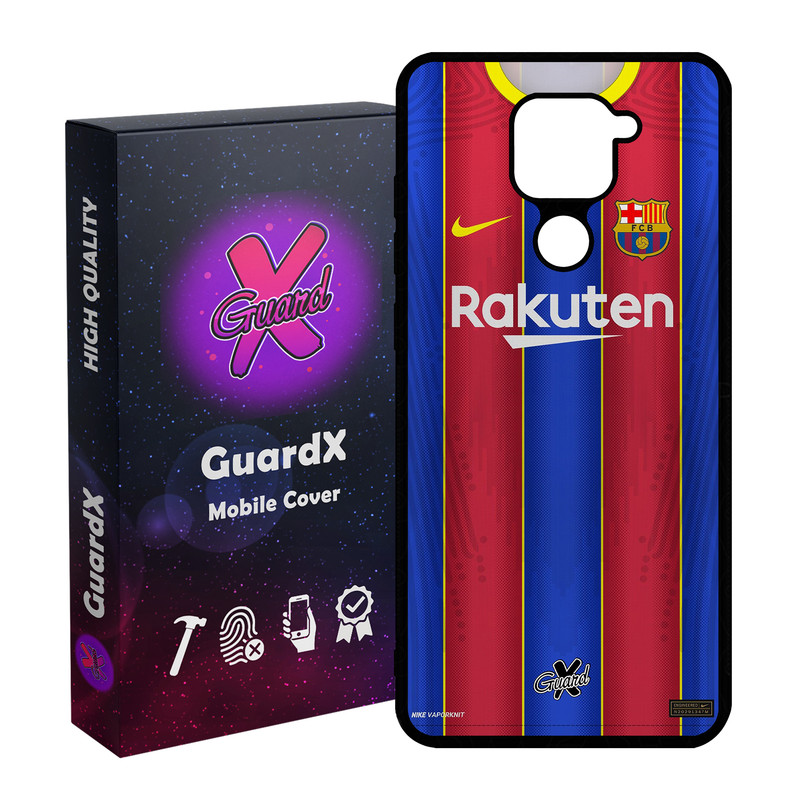 کاور گارد ایکس طرح بارسلونا مدل Glass10228 مناسب برای گوشی موبایل شیائومی Redmi Note 9
