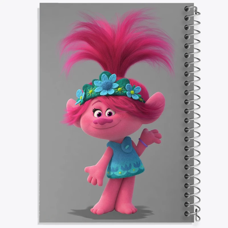 دفتر ژورنال نویسی 50 برگ خندالو مدل نقطه ای طرح ترول ها (Trolls) کد F2161