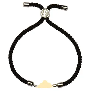 دستبند طلا 18 عیار زنانه الن نار مدل طرح ابر ELN1764